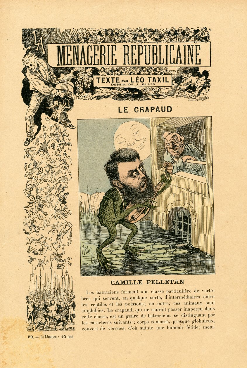 معرض ميناجيري ريبوبليكا الفكاهي للشخصيات الرئيسية للجمهورية الثالثة ، رقم 29 ، Satirique en Couleurs بواسطة (1847 1892) شاحب