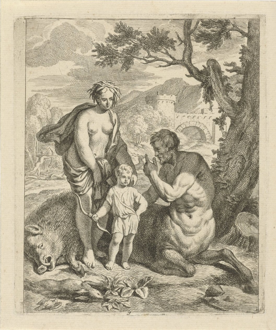 تدرس أخيل من قبل تشيرون مشاهد من حياة أخيل (عنوان المسلسل) Vitam et mortem achilli (عنوان المسلسل) بواسطة ألكسندر يانسنز