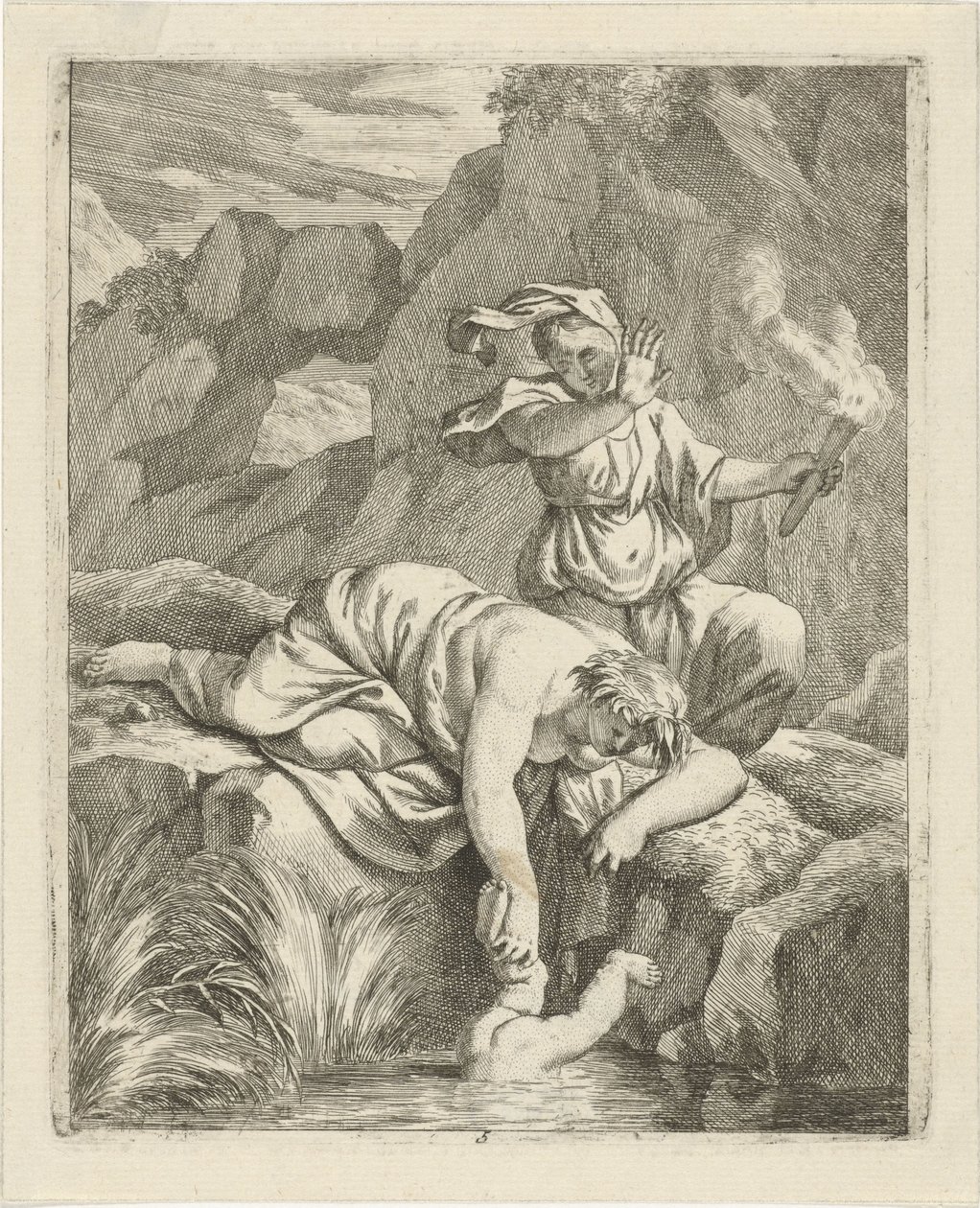 يغمر Thetis أخيل في Styx مشاهد من حياة أخيل (عنوان المسلسل) Vitam et mortem achilli (عنوان المسلسل) بواسطة ألكسندر يانسنز