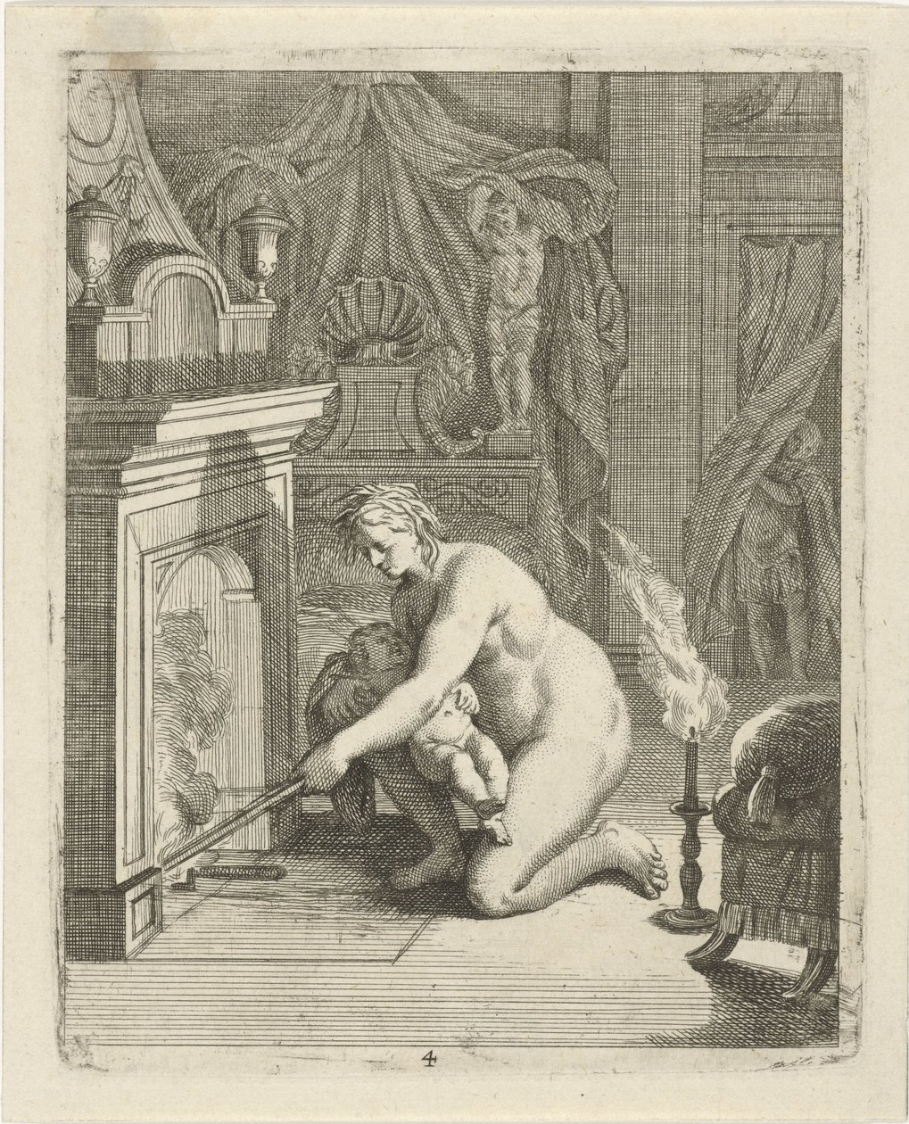 ثيتيس يضع أخيل في النار مشاهد من حياة أخيل (عنوان المسلسل) Vitam et mortem achilli (عنوان المسلسل) بواسطة ألكسندر يانسنز