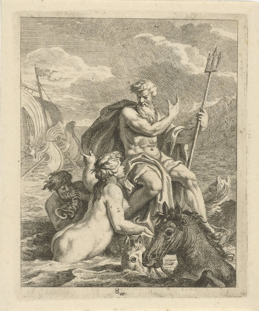 المناظر البحرية مع ثيتيس ونبتون مشاهد من حياة أخيل (عنوان المسلسل) Vitam et mortem achilli (عنوان المسلسل) بواسطة ألكسندر يانسنز