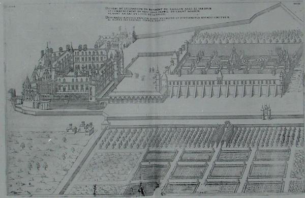 تم نشر Chateau de Gaillon and Gardens ، من 'Les Plus Belles Bastiments de France ، 1570 (نقش) بواسطة J.Androuet Ducerceau