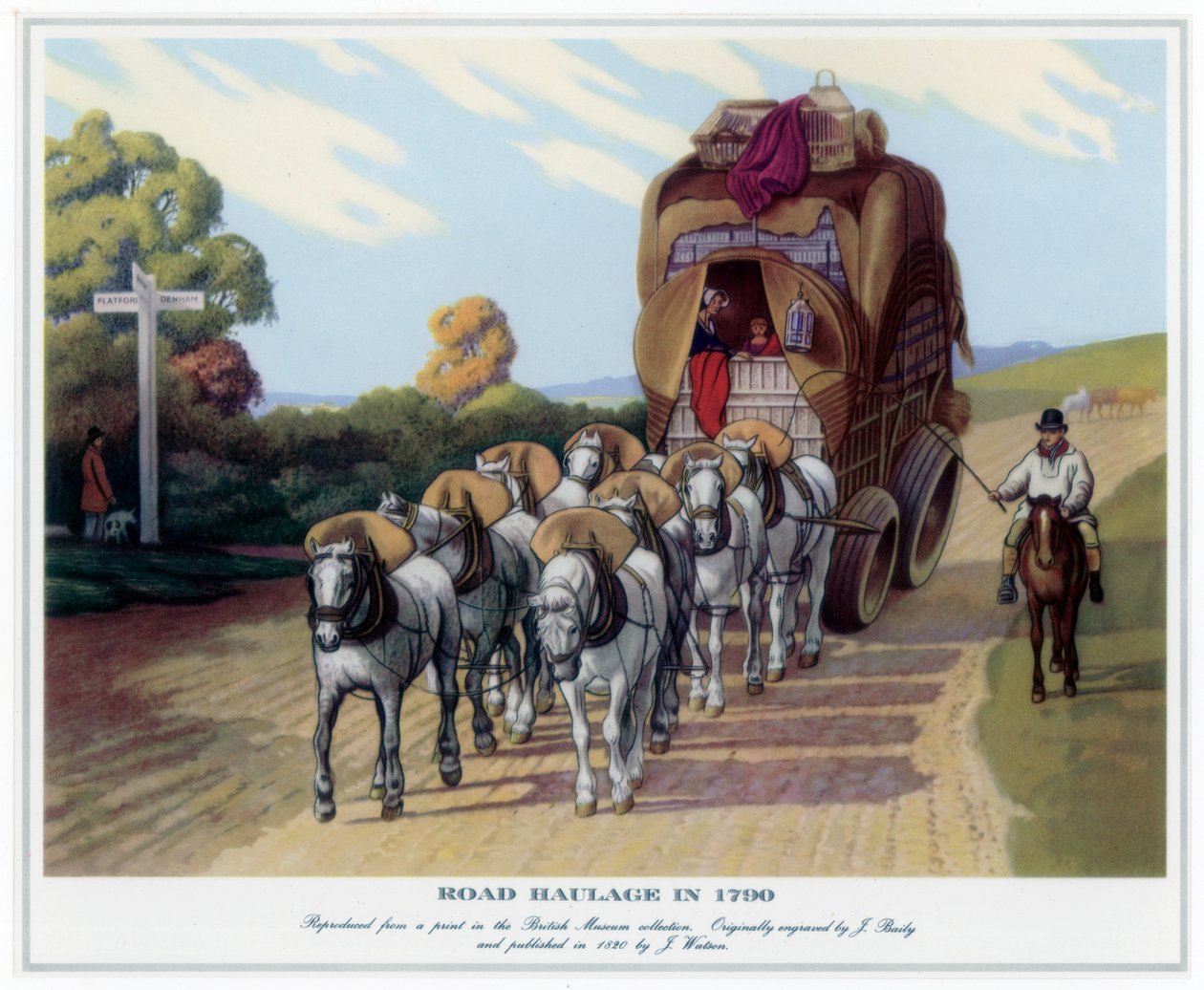 "النقل البري عام 1790" ، 1820. بواسطة J بيلي