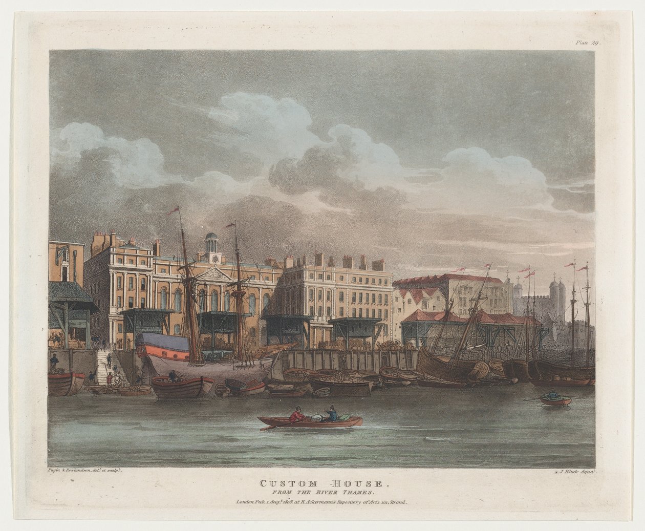 Custom House ، 1 أغسطس ، 1808 ، 1 أغسطس ، 1808. بواسطة جيه. بلوك