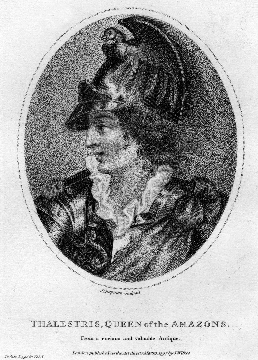 ثاليستريس ، ملكة الأمازون الأسطورية ، 1797. بواسطة جيه تشابمان