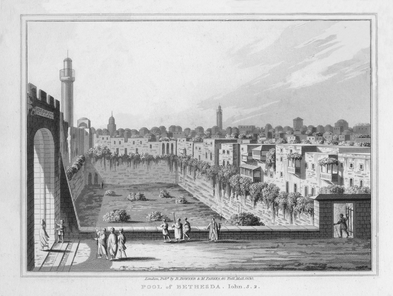 تجمع بيثيسدا. يوحنا. 5. 2. ، 1830 بواسطة جيه. كلارك