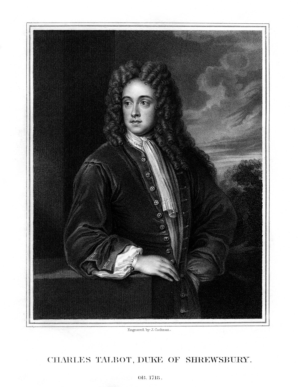 تشارلز تالبوت ، دوق شروزبري الأول ، سياسي بريطاني ، 1831 بواسطة ج. كوكران
