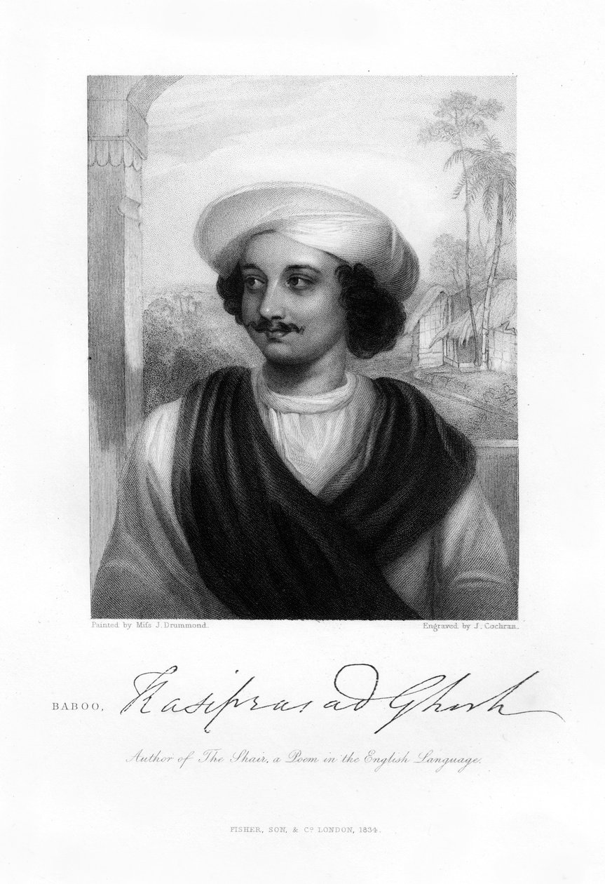 كاسي داس براساد غوش ، الشاعر الهندي ، 1834 بواسطة ج. كوكران