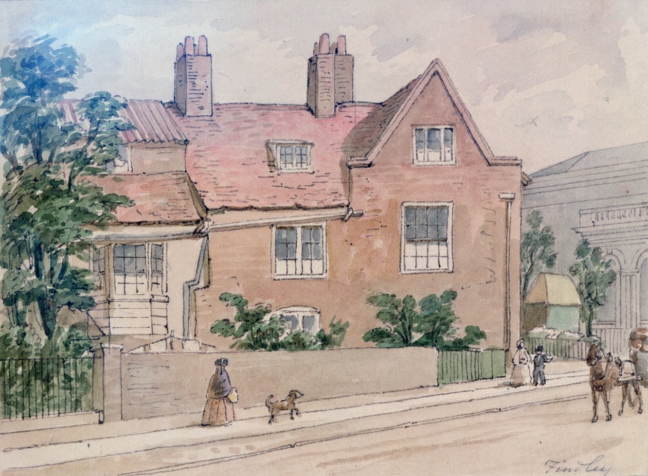 منازل قديمة في كينينجتون جرين ، 1855 بواسطة J. Findley