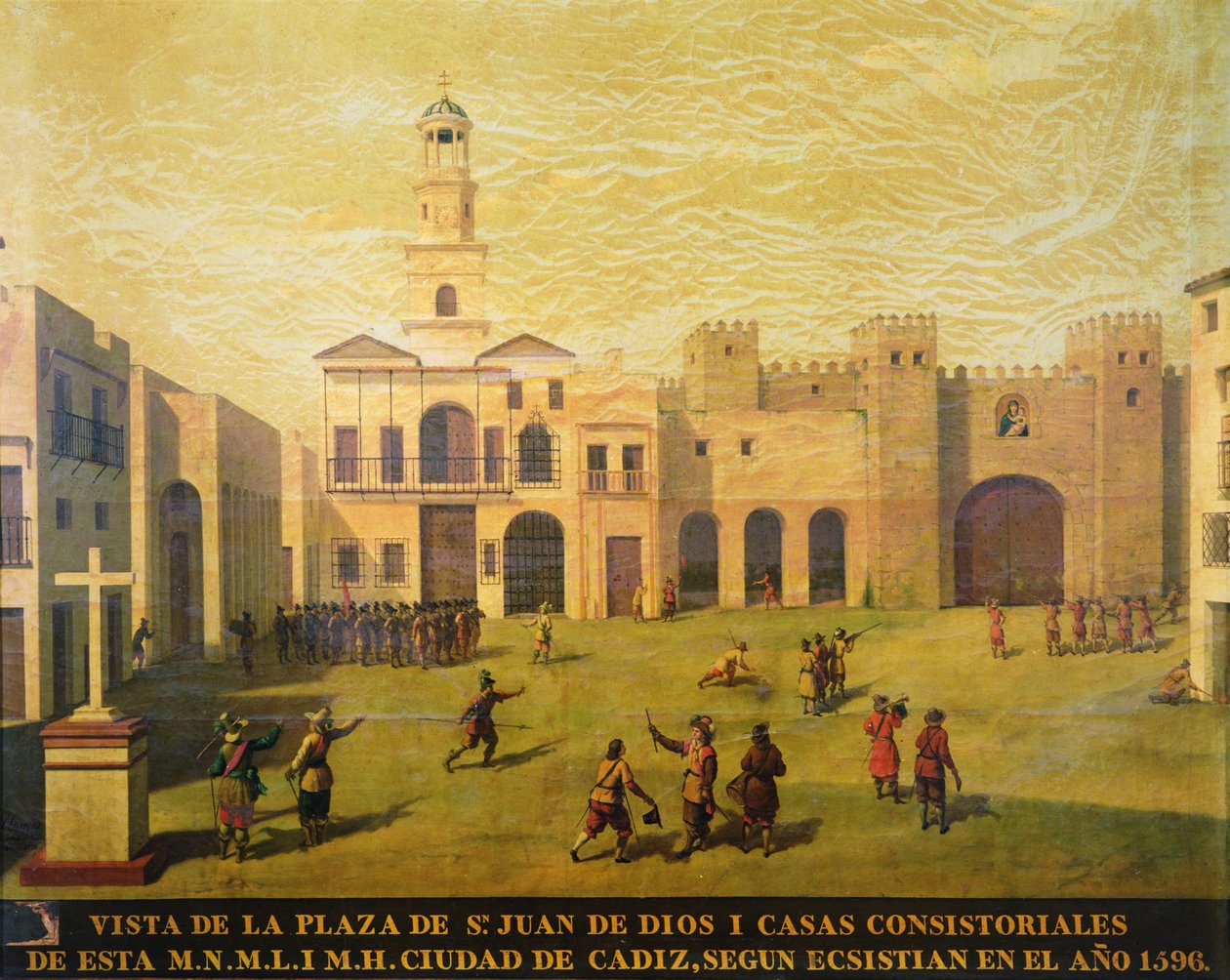 ساحة سان خوان دي ديوس عام 1596 (زيت على قماش) بواسطة جارسيا