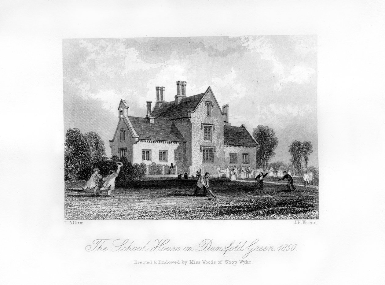 The School House on Dunsfold Green ، ساري ، 1850 بواسطة JH Kernot