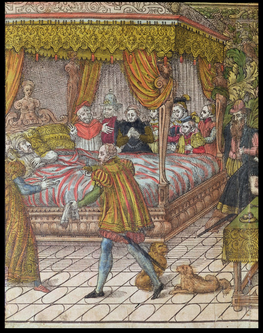 وفاة هنري الثاني (1519-59) 10 يوليو 1559 (تفاصيل 181524) بواسطة JJ و Tortorel ، J.Perrissin