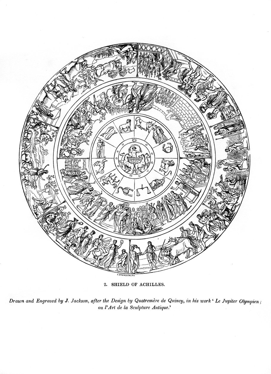 درع أخيل ، 1843 بواسطة جيه جاكسون