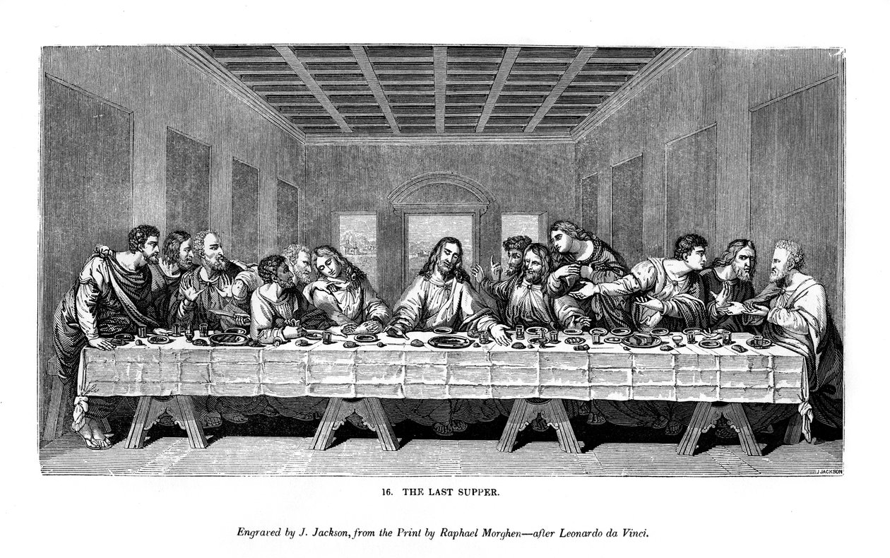 العشاء الأخير ، 1843 بواسطة جيه جاكسون