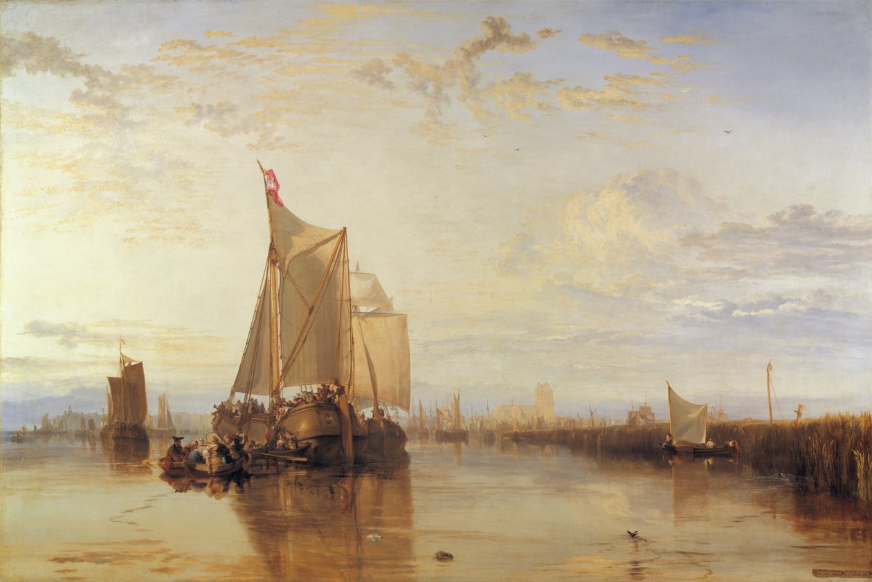 Dort أو Dordrecht- قارب Dort Packet-Boat من روتردام Becalmed بواسطة جوزيف مالورد وليام تورنر