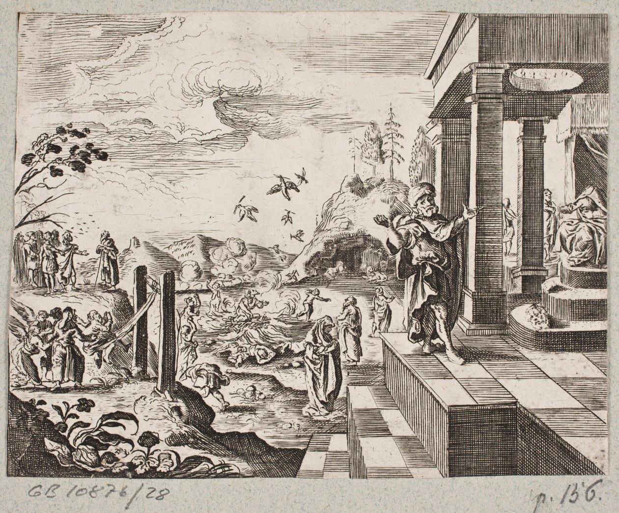 رسم توضيحي لآدم أوليريوس ، "روزنتال الفارسية لشاعر بارع شيش سعدي [...]" ، شليسفيغ 1660 بواسطة جي مولر