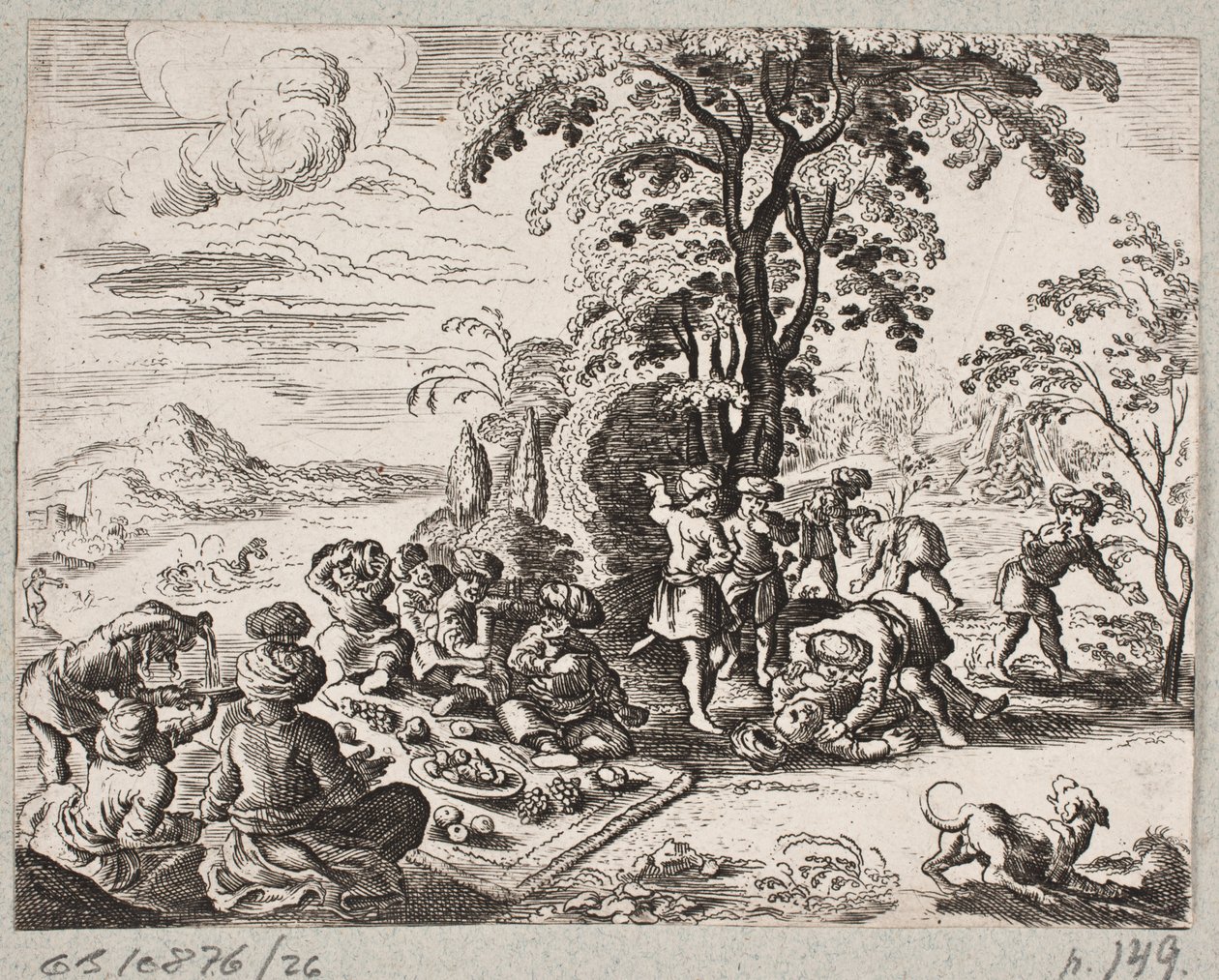 رسم توضيحي لآدم أوليريوس ، "روزنتال الفارسية لشاعر بارع شيش سعدي [...]" ، شليسفيغ 1660 بواسطة جي مولر