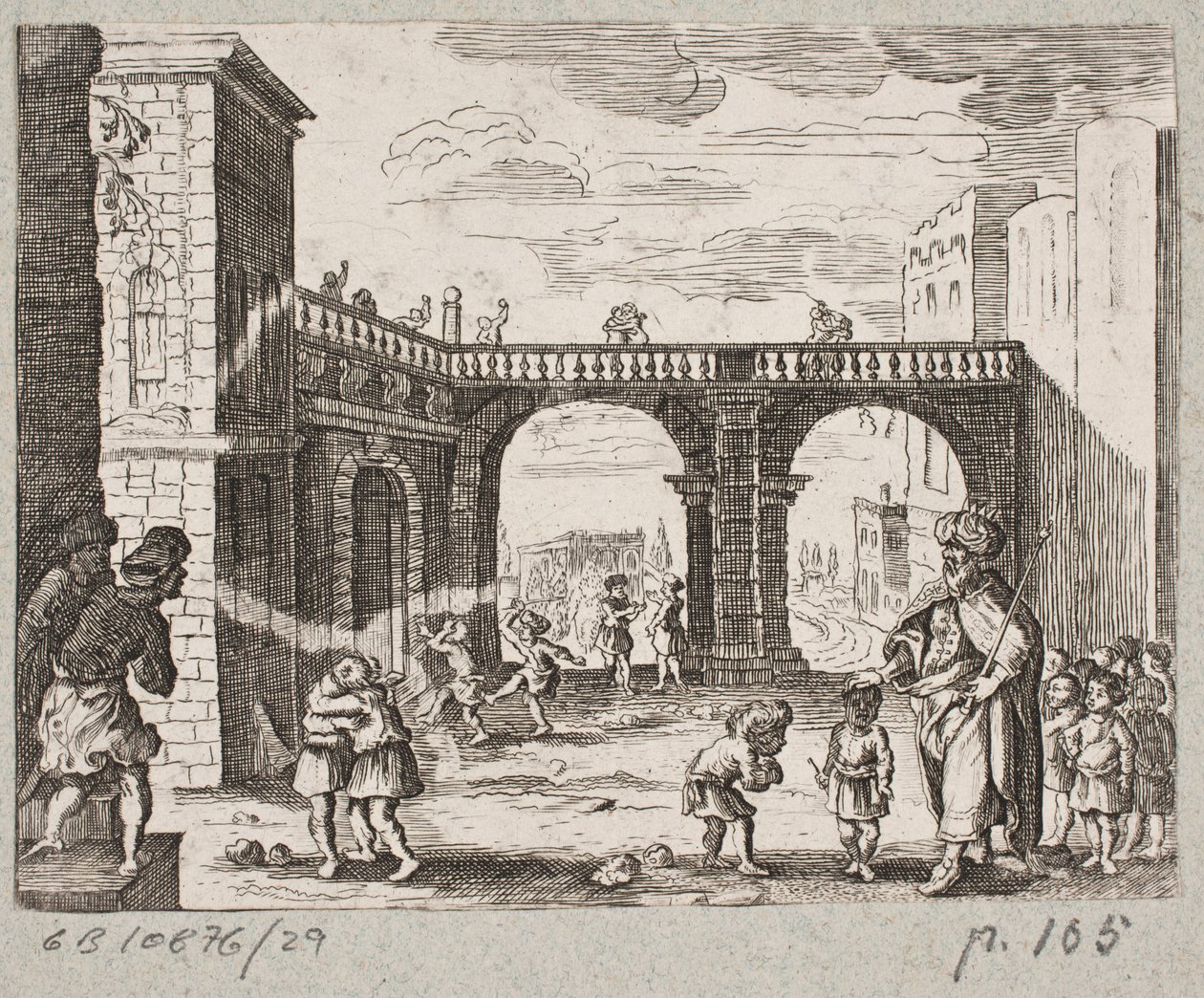 رسم توضيحي لآدم أوليريوس ، "روزنتال الفارسية لشاعر بارع شيش سعدي [...]" ، شليسفيغ 1660 بواسطة جي مولر