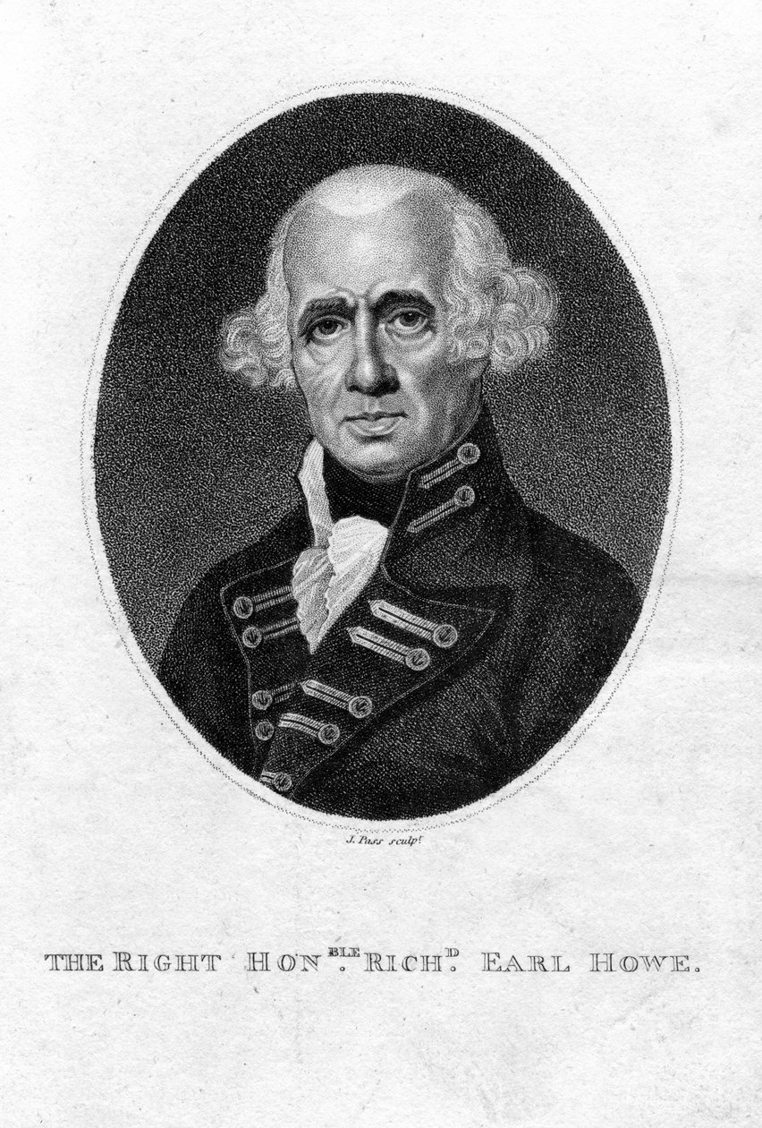 ريتشارد هاو 1726-1799 ، إيرل هاو الأول ، أميرال إنجليزي ، القرن التاسع عشر. بواسطة جيه باس