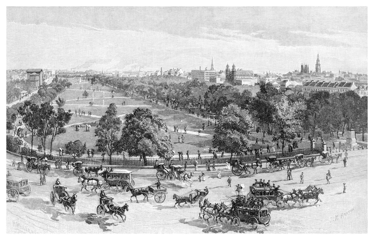 هايد بارك ، سيدني ، نيو ساوث ويلز ، أستراليا ، 1886. بواسطة جي آر أشتون