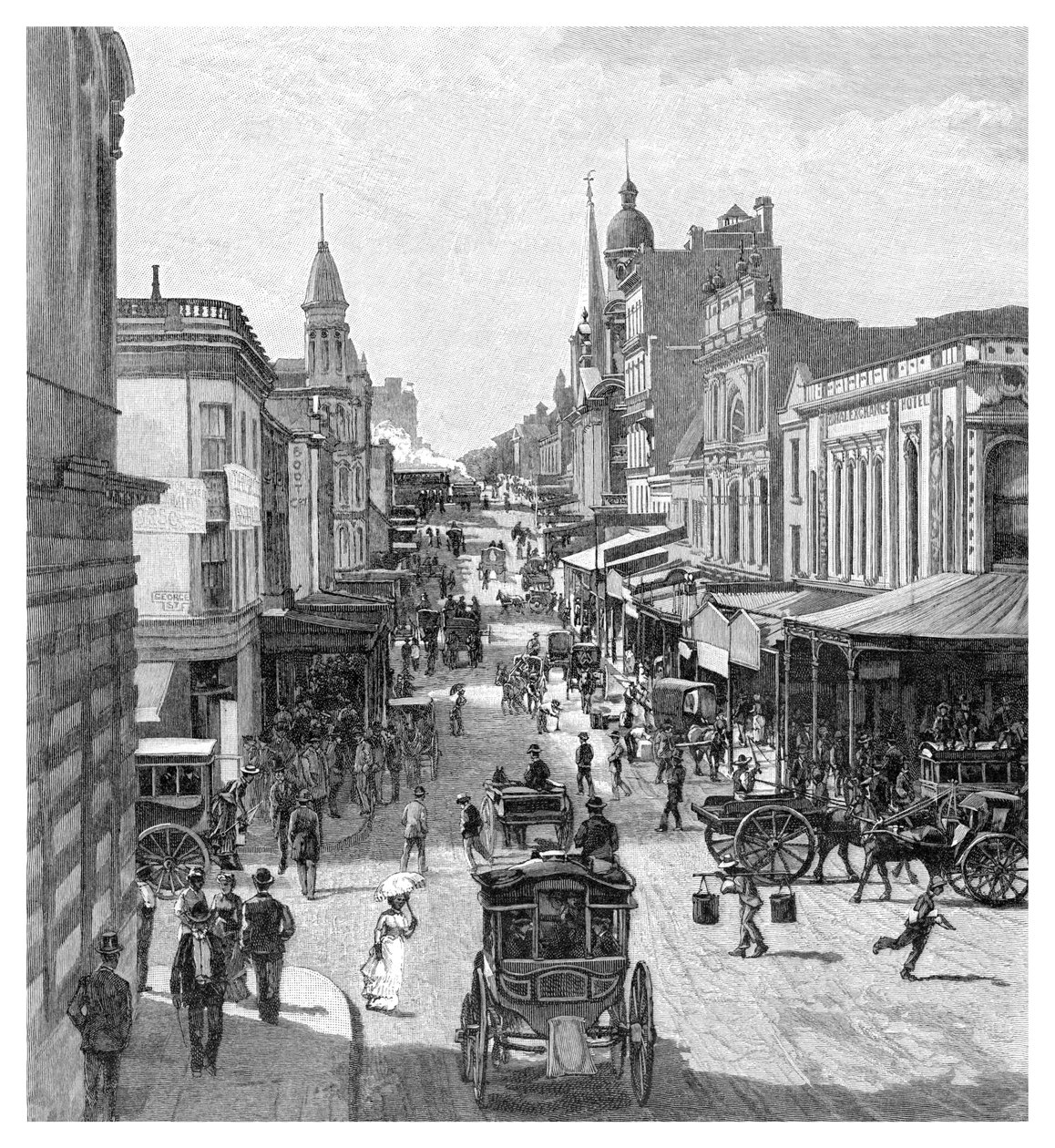 شارع الملك ، سيدني ، نيو ساوث ويلز ، أستراليا ، 1886. بواسطة جي آر أشتون