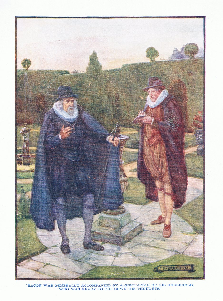 كان بيكون يرافقه عمومًا رجل من عائلته ، من حانة الأدب الإنجليزي. بواسطة TC & EC Jack ، c.1920 بواسطة JR Skelton