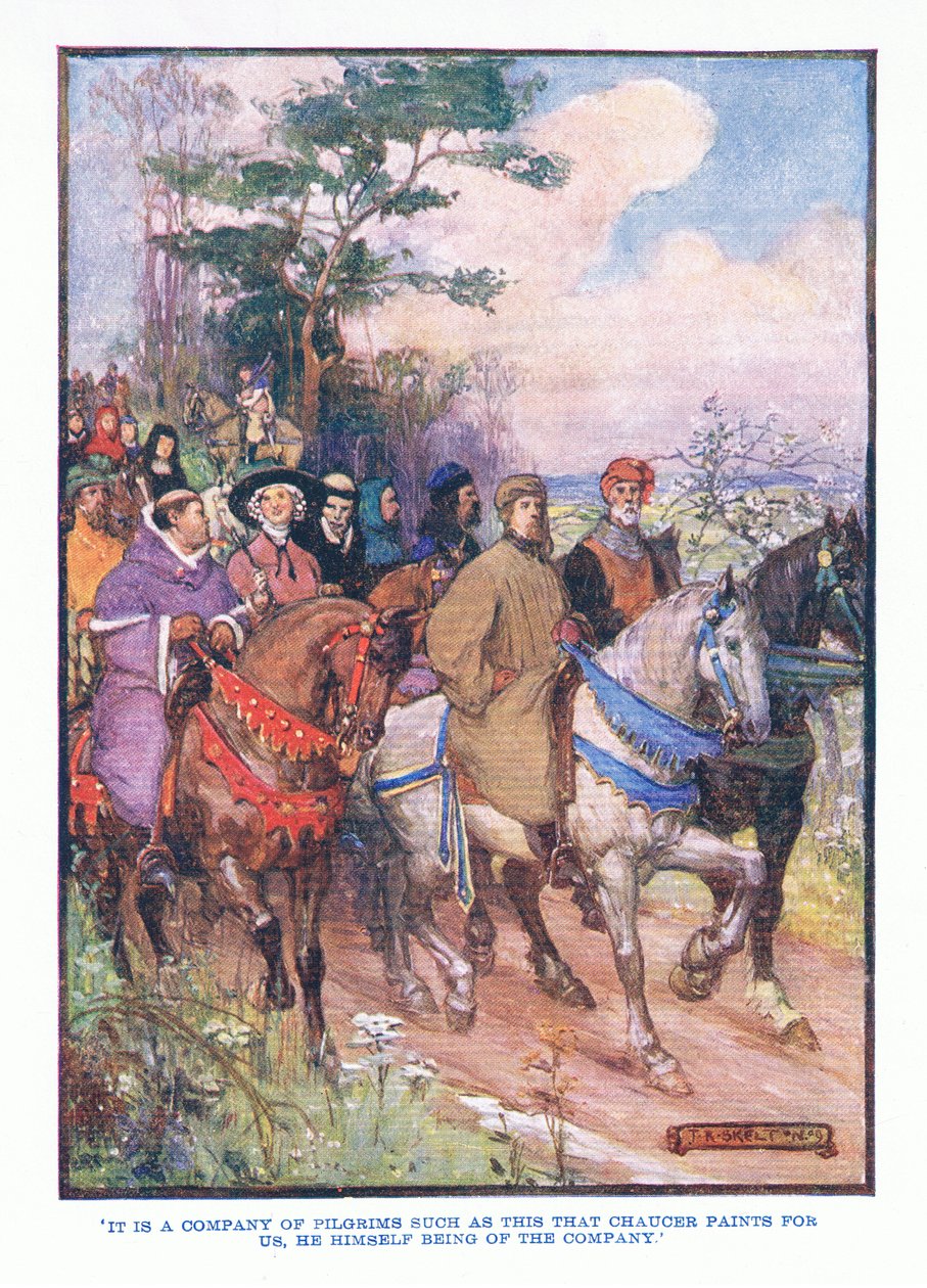 وهي شركة من الحجاج ، من حانة الأدب الإنجليزي. TC & EC Jack ، c.1920 بواسطة JR Skelton