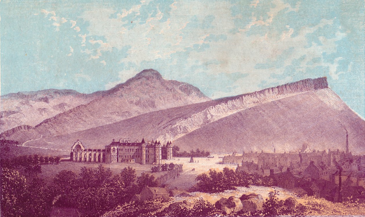 قصر هوليرود ومقعد آرثر ، c1880. بواسطة جي راماج
