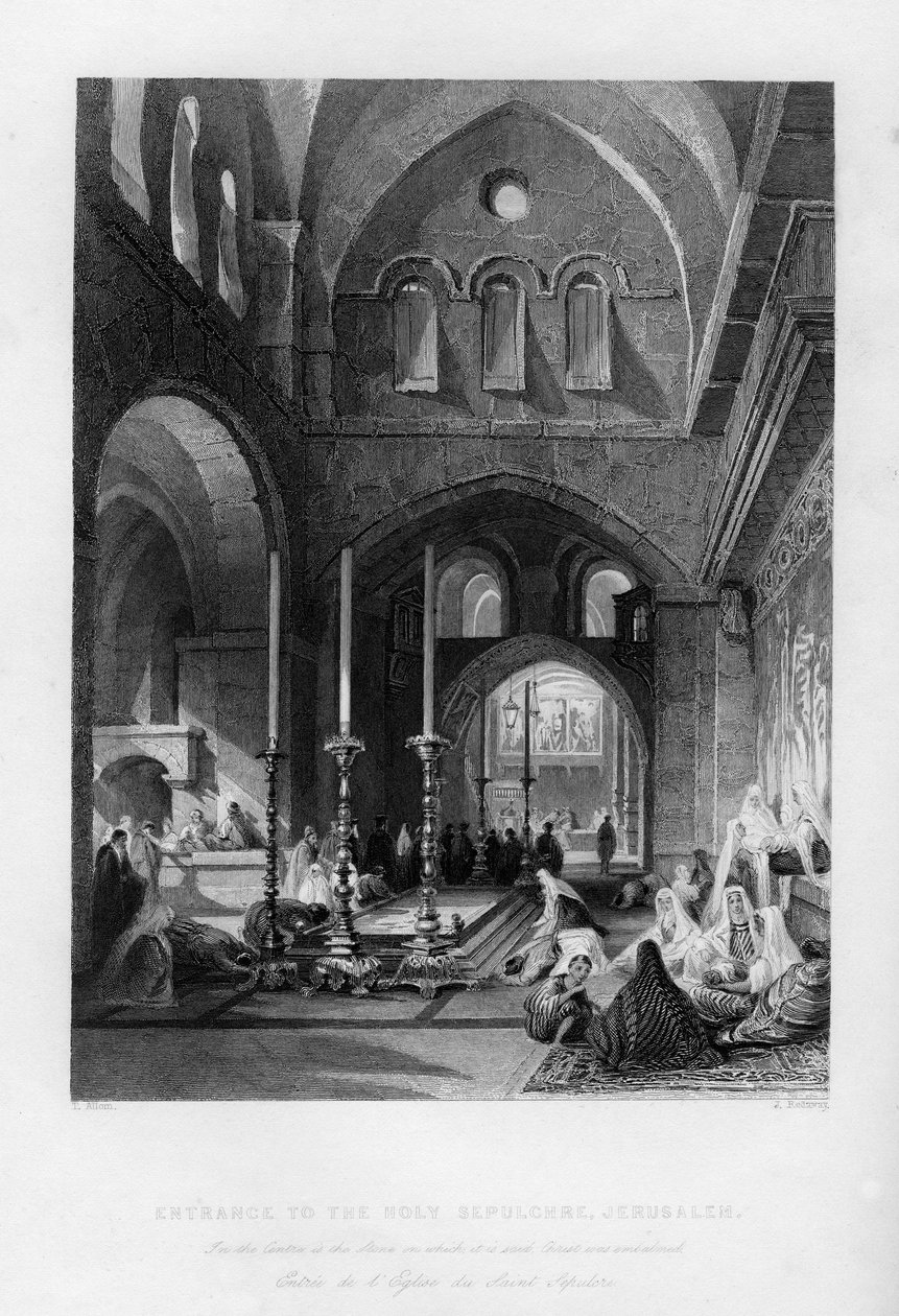 مدخل القبر المقدس ، القدس ، إسرائيل ، 1841. بواسطة J. Redaway