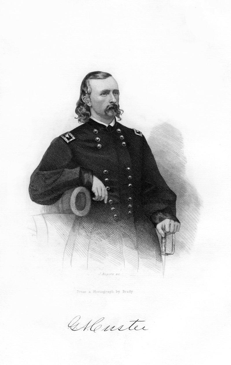 اللواء جورج أرمسترونج كستر ، قائد سلاح الفرسان التابع لجيش الاتحاد الأمريكي ، 1862-1867. بواسطة جيه روجرز