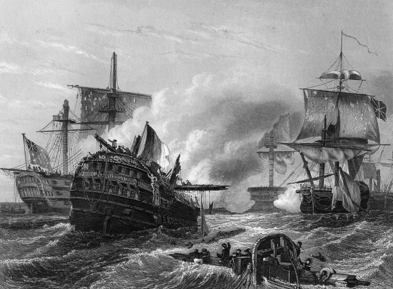 انتصار اللورد هاوز على الفرنسيين ، 1 يونيو 1794 ، c1857 بواسطة جيه روجرز