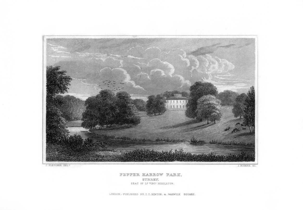 Pepper Harrow Park ، بالقرب من Guildford ، Surrey ، 1829. بواسطة جيه روجرز