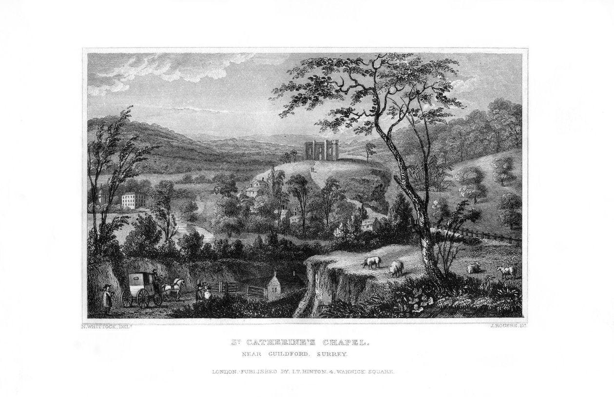 كنيسة سانت كاترين ، غيلدفورد ، ساري ، 1829. بواسطة جيه روجرز