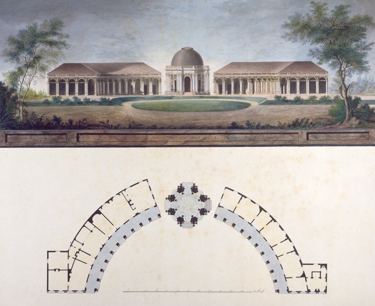 معبد الشمس في بايروث هيرميتاج c.1780 (مرحاض على ورق) بواسطة ساهر
