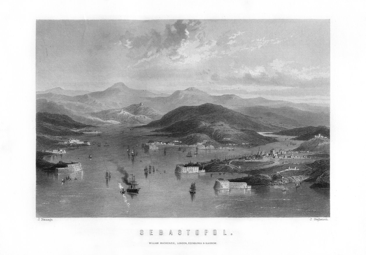 سيفاستوبول ، وهي مدينة ساحلية في أوكرانيا ، 1893. بواسطة جي ستيفنسون