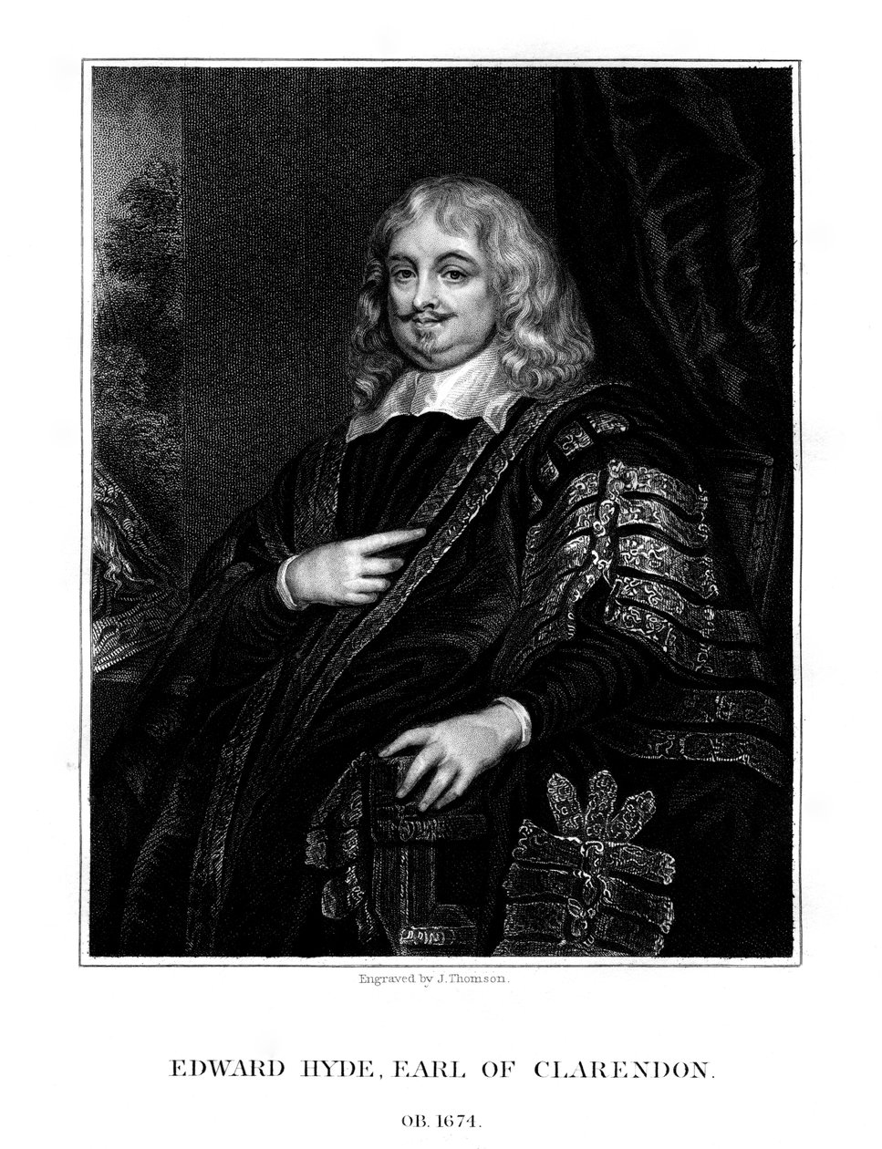 إدوارد هايد ، إيرل كلارندون الأول ، مؤرخ إنجليزي ورجل دولة ، 1824. بواسطة جيه تومسون