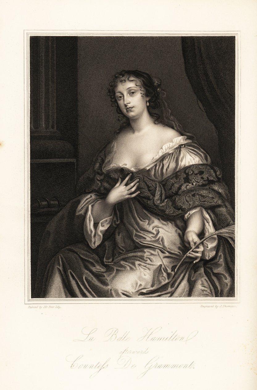 Elizabeth Hamilton, La Belle Hamilton, afterwards Countess de Grammont, wife to Philibert de Grammont, one of the Windsor Beauties بواسطة جيه تومسون