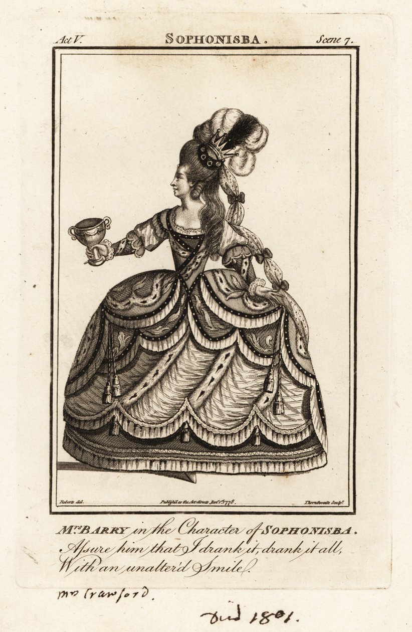 السيدة آن باري في شخصية Sophonisba في James Thomson s Sophonisba بواسطة ي ثورنثويت
