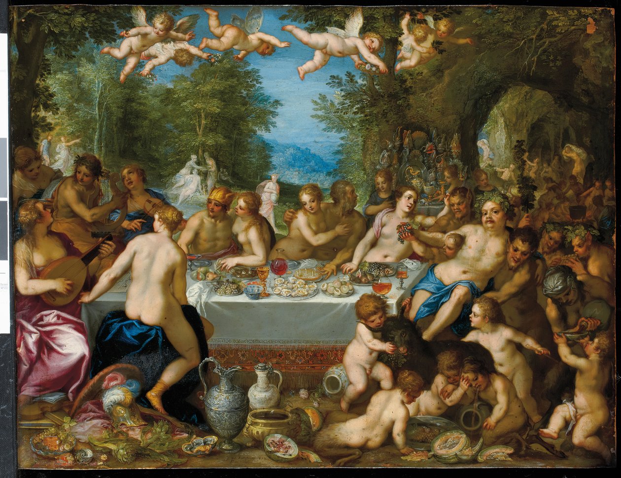 عيد الآلهة: زواج باخوس وأريادن بواسطة J. و Rottenhammer Hans I Bruegel