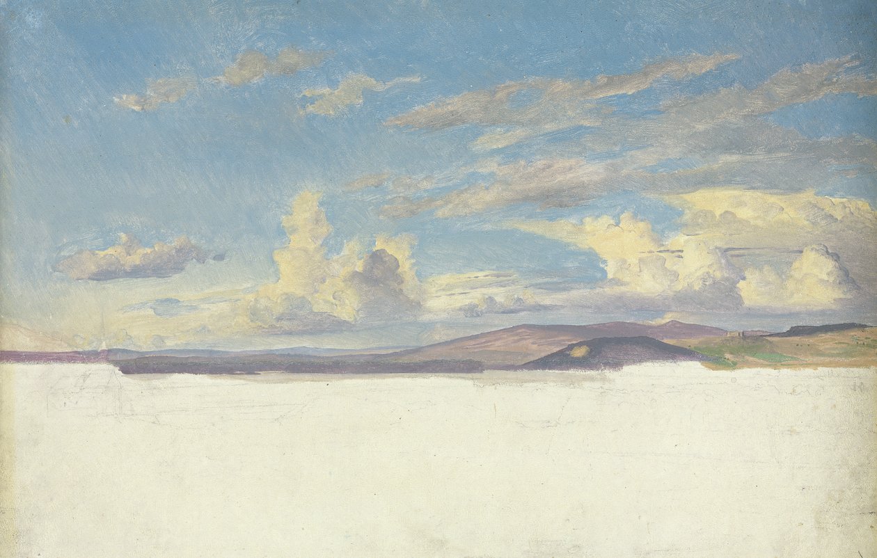 دراسة سحابية ، c.1830 (مرحاض على ورق على بطاقة) بواسطة جاكوب جينسلر