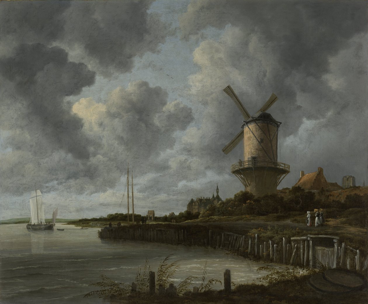 طاحونة في Wijk Duurstede ، ج .1668-70 بواسطة جاكوب فان روزديل