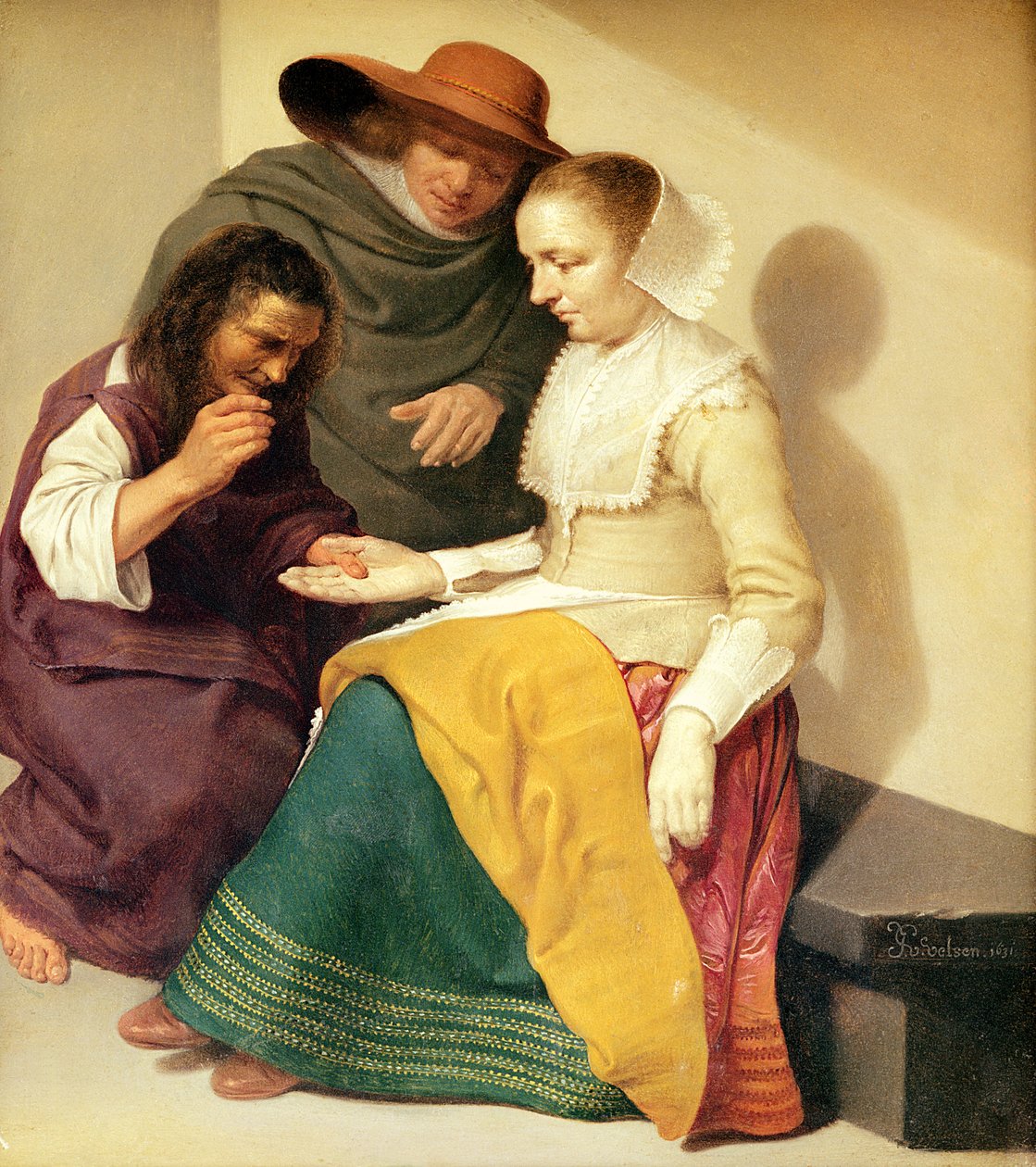 The Fortune Teller ، 1631 (زيت على النحاس) بواسطة يعقوب فان فيلسن