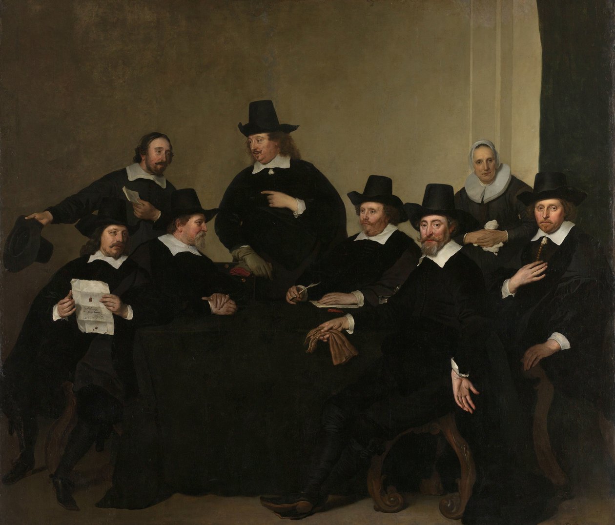 Regents Regents of the Nieuwe Zijds Institute for the Outdoor Relief of the Poor، Amsterdam، c 1650 بواسطة جاكوب أدريانز. خباز