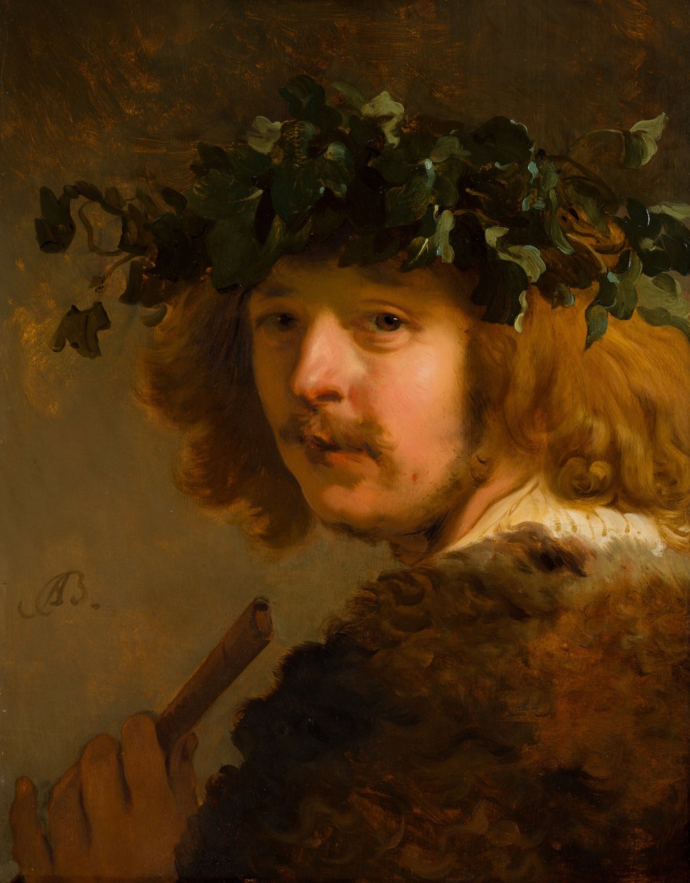 الراعي مع صورة ذاتية الناي ، 1637. بواسطة جاكوب أدريانز. خباز