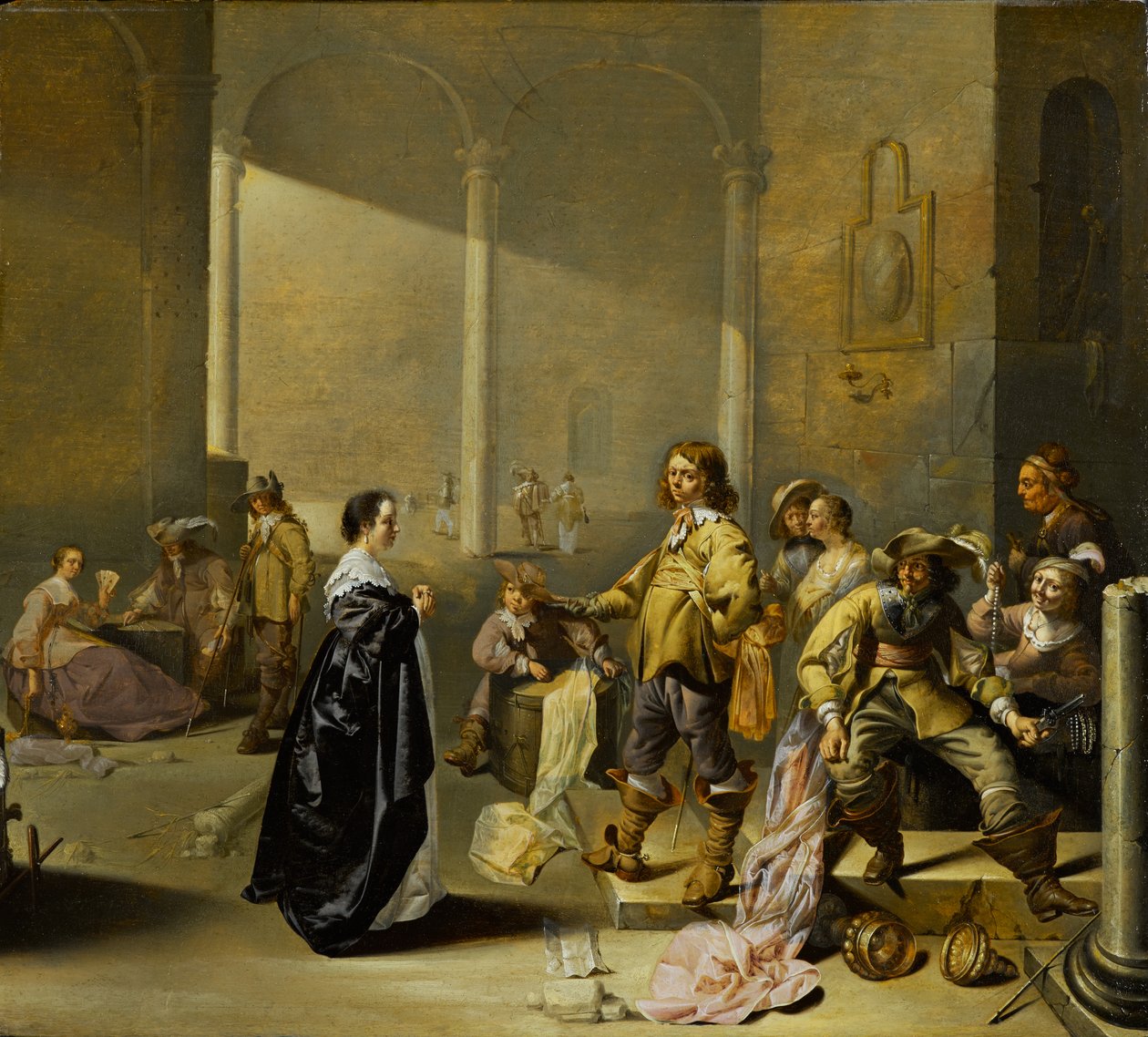 مشهد غرفة الحراسة مع غنائم الحرب ، c.1635-1640 بواسطة يعقوب داك