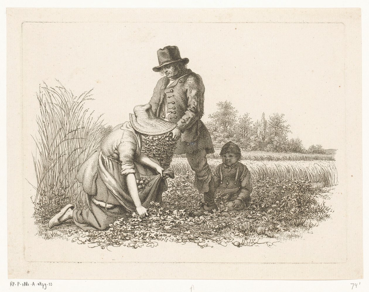 حصادات البطاطس دراسة عمل الطباعة / Etudes Gravées (عنوان السلسلة) بواسطة جاكوب إرنست ماركوس
