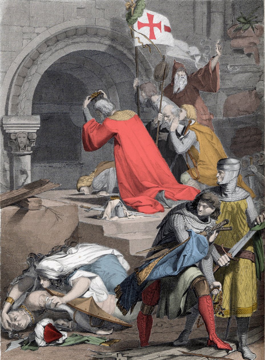 Godefroy de Bouillon (1058-1100) في Saint-Sepulcre ، عام 1099 - Godfrey of Bouillon at the Holy Sepulcher by Deininger - بواسطة جاكوب فريدريش دينينجر