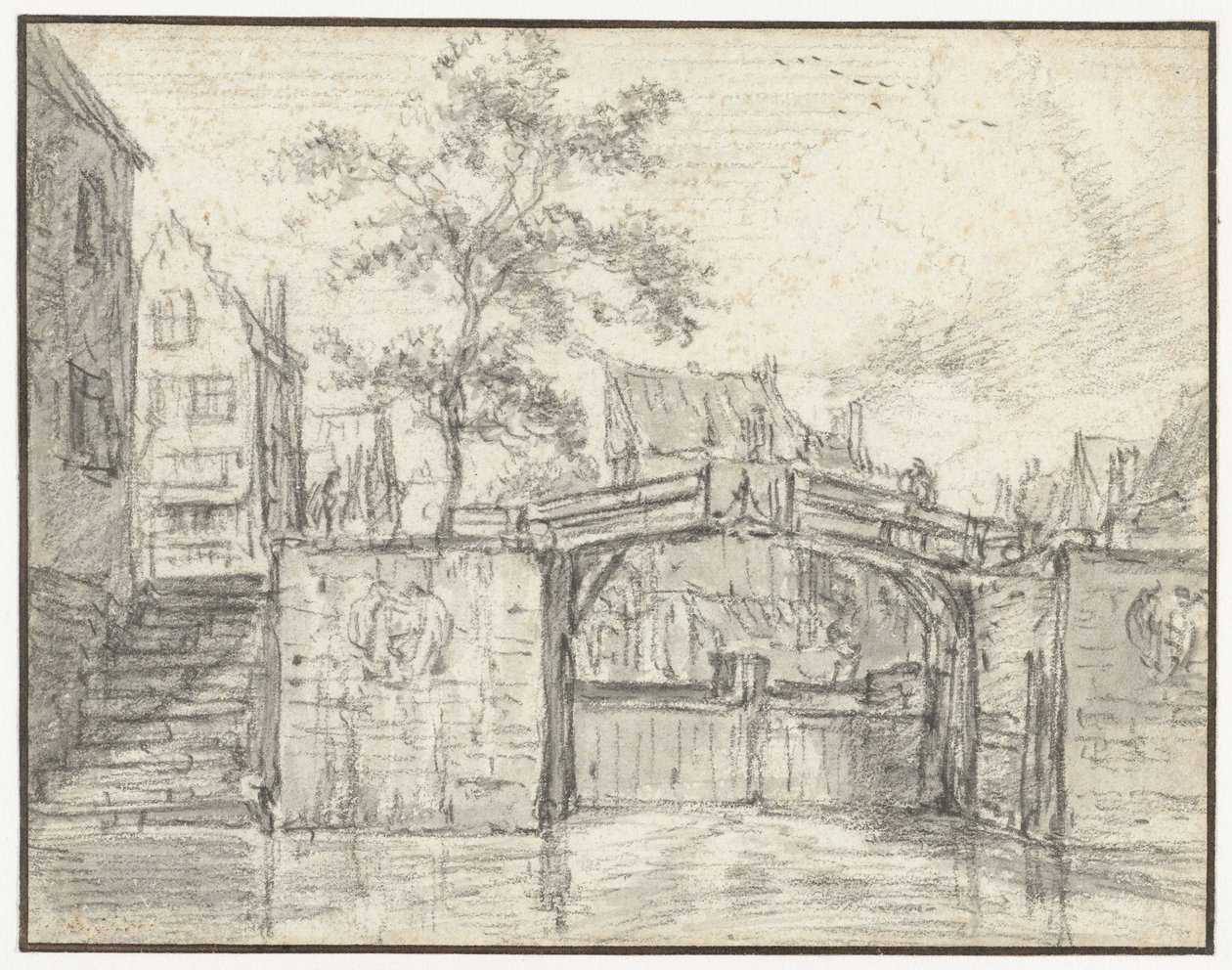 The Oude Haarlemmersluis (Old Haarlem Lock) في Martelaarsgracht ، أمستردام بواسطة جاكوب فان روزديل