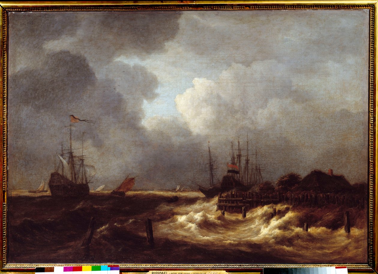 لوحة Tempete التي رسمها جاكوب إيزاكسزون فان رويسدايل (رويسديل) (1628-1682) من القرن السابع عشر. أحد 1،1x1،6 م بواسطة جاكوب فان روزديل