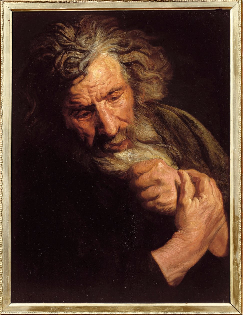 رأس الرجل العجوز لوحة ليعقوب جوردان (1593-1678) ، حوالي 1640 أميان ، متحف بيكاردي بواسطة يعقوب جوردان